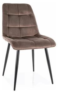 Scaun CHIC, cappuccino - Bluvel 38, stofa catifelata/metal, 50x58x88 c