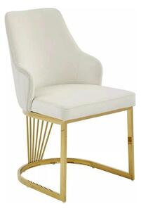 Scaun ALURE, bej deschis - Bluvel 22, stofa catifelata/metal, 52x64x89