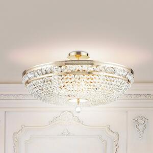 Maytoni plafonieră Ottilia, Ø 65 cm, aurie, cristal