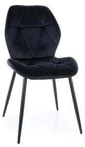 Scaun RICK, negru - Bluvel 19, stofa catifelata/metal, 48x56x86 cm