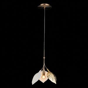 Lustra cu Frunze Ceramice, Diam 30cm, Finisaj Gold - Bussy Lighting 7238-1P