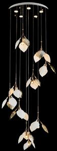 Lustra cu Frunze Ceramice, 10 Brate, Finisaj Gold - Bussy Lighting 7238-10+5P