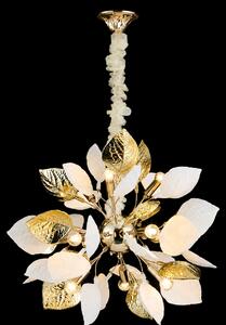 Lustra cu Frunze Ceramice, Diam 600cm, Finisaj Gold - Bussy Lighting 7238-12P