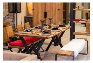 Masa wooden Dining Homs,lemn, seria A-620,natur/negru 180 x 80 cm,30452