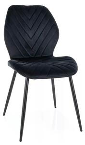 Scaun MIKE, negru - Bluvel 19/negru, stofa catifelata/metal, 48x56x86