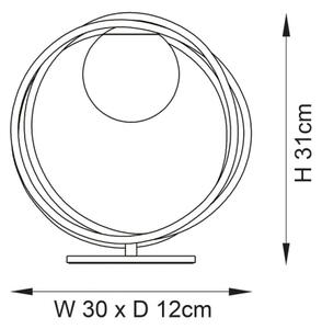 Endon 92491 - Lampă de masă EMILIO, 1xG9/3W/230V, aurie/albă