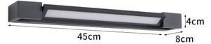 Brilagi-LED Aplică pentru oglindă de baie AQUA LINE LED/12W/230V 45 cm IP44 neagră