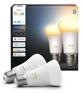 Set 2 becuri LED dimabile Philips Hue WHITE AMBIANCE E27/8,1W/230V 1000-20000K
