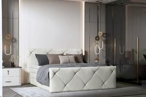 Pat boxspring MOSSA 140x200, personalizabil materiale Gama Premium, cu