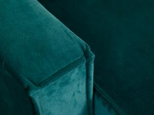 Canapea extensibila cu colt bilateral SMART VELVET, verde inchis