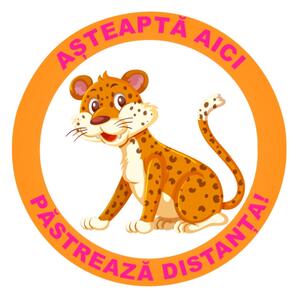 Sticker podea Asteapta Aici Jaguar