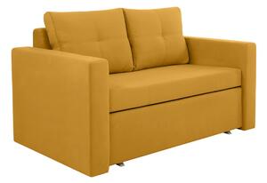 Canapea extensibila BUNIO III, stofa clasica galben - Manila 32, 147x8
