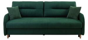 Canapea extensibila VERTO, stofa catifelata verde - Asti 31, 206x93x88