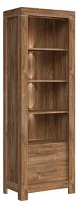 Biblioteca GENT, stejar, PAL, cu iluminare LED, 68x42x201 cm