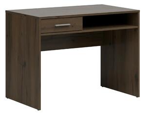 Birou NEPO PLUS, stejar inchis, PAL laminat, cu un sertar, 100x59x76 c