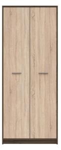 Dulap NEPO PLUS, stejar inchis/stejar sonoma, PAL laminat, 80x55x197 c