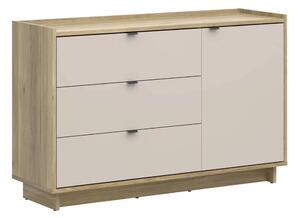 Comoda DALVA, stejar/casmir, PAL, 134x42x86 cm