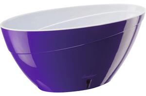 Ghiveci Santino Calipso cu sistem de autoudare 3,8 l Ø34,5 cm H 15 cm violet/alb