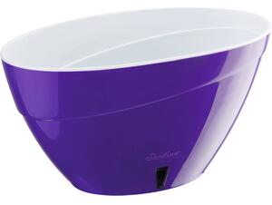 Ghiveci Santino Calipso cu sistem de autoudare 2 l Ø 24 cm H 13 cm violet/alb