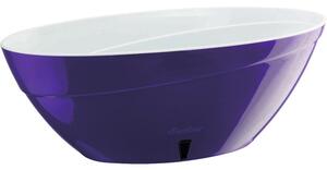 Ghiveci Santino Calipso cu sistem de autoudare 3,3 l Ø 34,5 cm H 13 cm violet/alb
