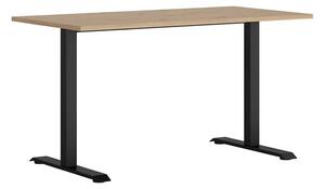 Masa birou SPACE OFFICE, stejar artisan/negru, PAL laminat/metal, 140x