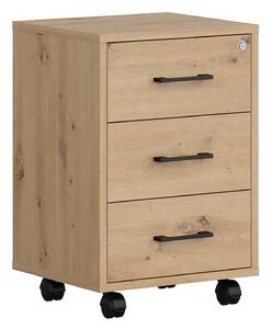 Comoda SPACE OFFICE, stejar artisan, PAL laminat, 42x37x63 cm