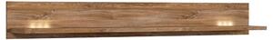 Polita GENT, stejar, PAL, cu iluminare LED, 200x27x25 cm