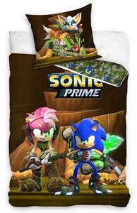Lenjerie de pat pentru copii Hedgehog Sonic și Amy Rose, 140 x 200 cm, 70 x 90 cm