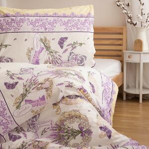 Jerry Fabrics Lenjerie de pat din bumbac Lavender, 140 x 200 cm, 70 x 90 cm