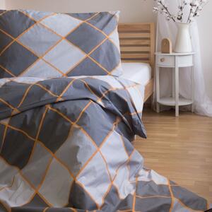 Jerry Fabrics Lenjerie de pat din bumbac Kara gri închis, 140 x 200 cm, 70 x 90 cm