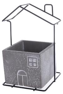 Capac pentru oale din beton House gri, 14,5 x 20x 12 cm