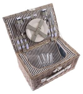 Coș de picnic din răchită pentru 2 persoane cutermobox , 42 x 28 x 20 cm, 3,25 kg