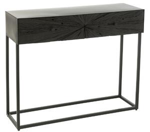 Consola, Shanil Lemn Metal, Negru