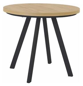 Masa extensibila PARES, stejar artisan/negru, PAL laminat/metal, 90/18