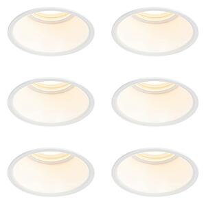 Set de 6 spoturi incastrate albe GU10 50mm IP44 - Dept
