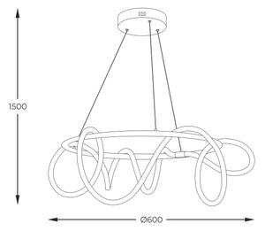Lustră LED pe cablu Zuma Line 20006PL-BK BALBO LED/58W/230V 3000/4000/6000K