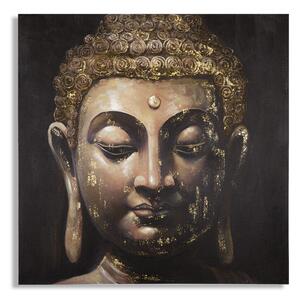 Tablou Buddha -B-, Lemn Canvas, Multicolor, 100x100x3 cm