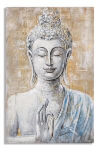Tablou Face Buddha Light - B-, Lemn Canvas, Multicolor, 120x80x3 cm