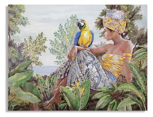 Tablou Kenda , Lemn Canvas, Multicolor, 90x120x3 cm