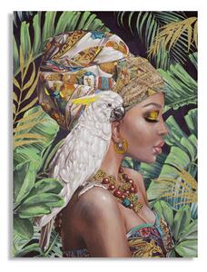 Tablou Kloe, Lemn Canvas, Multicolor, 90x120x3 cm