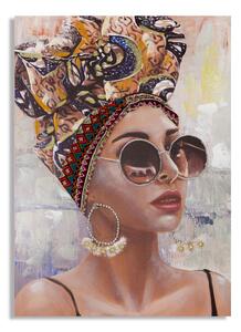 Tablou Jennifer - A-, Lemn Canvas, Multicolor, 100x70x3 cm