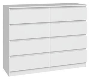 Comodă Elbvelu 101Alb, Cu sertare, 97x120x40cm