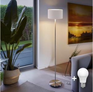 Lampadar LED Eglo TUNJA 1xE27/60W/230V crom mat/alb