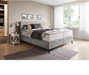 Pat CAYA 180x200, stofa catifelata bej - Whisper 03, Gama Premium, cu