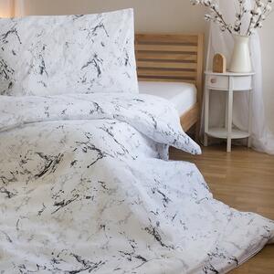 Jerry Fabrics Crepe lenjerie de pat Marble alb, 140 x 200 cm, 70 x 90 cm