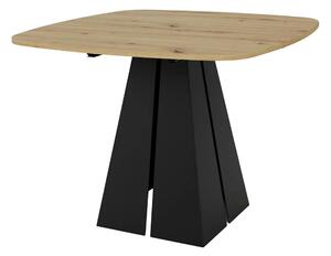 Masa extensibila DANGO, stejar artisan/negru, 100/176x100x76 cm