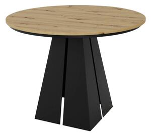 Masa extensibila LORIAN, stejar artisan/negru, 100/176x100x76 cm