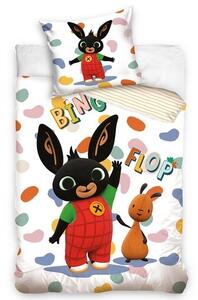 Lenjerie de pat Bunny Bing și Flop, 100 x 135 cm, 40 x 60 cm