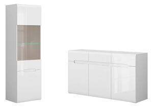Mobilier living AZTECA TRIO, alb, PAL, 2 piese