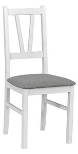 Scaun FILO, alb/gri, stofa clasica/lemn, 43x50x94 cm